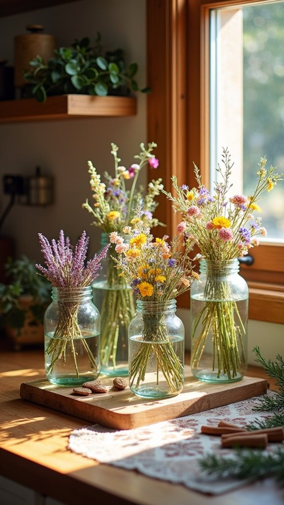 festive dried flower decorations