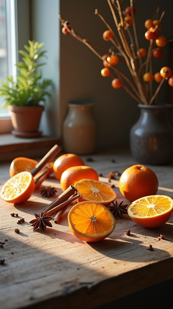 festive dried orange decorations