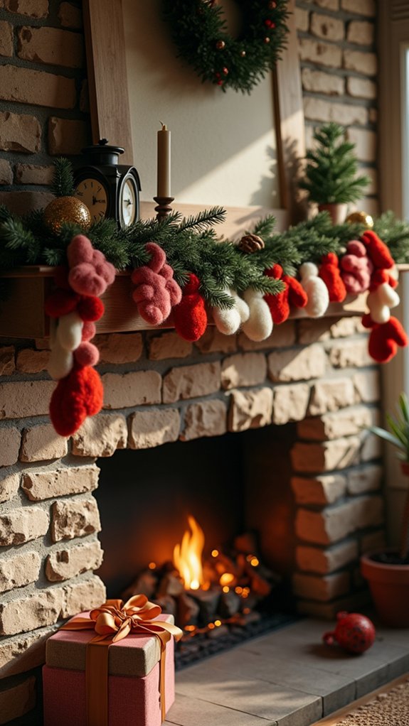 festive felt garland decor