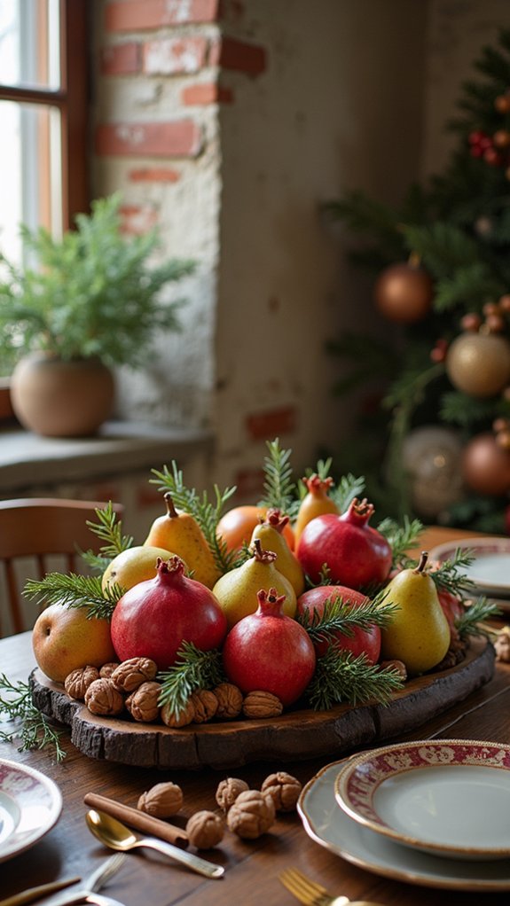 festive fruit and nuts