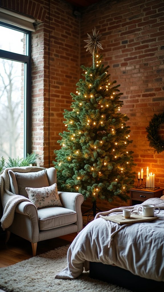 festive garland tree decoration