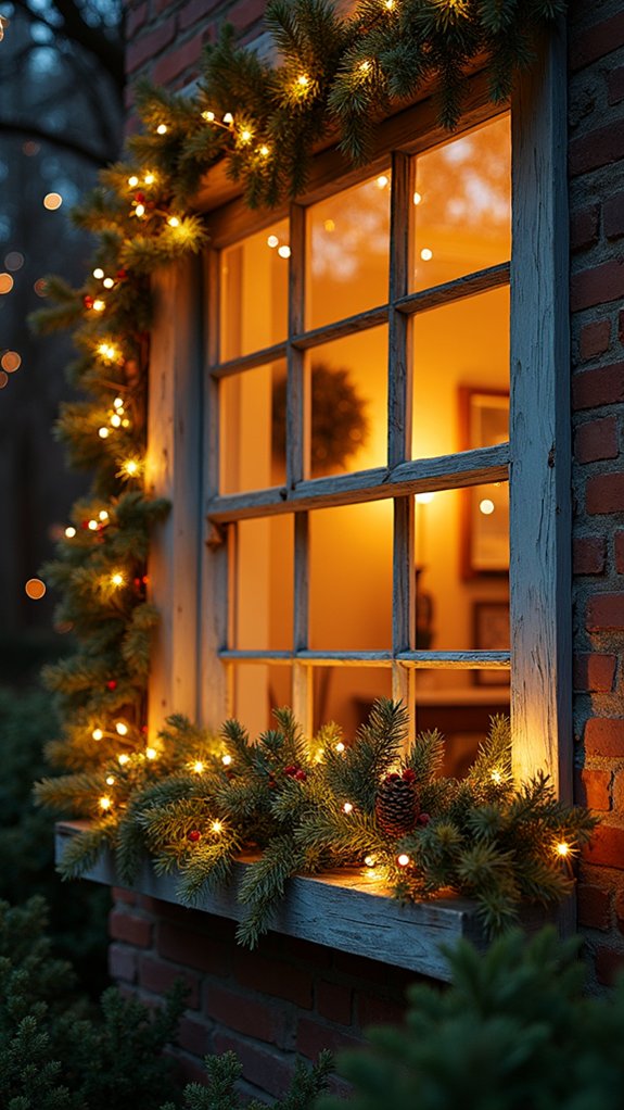 festive garland with lights