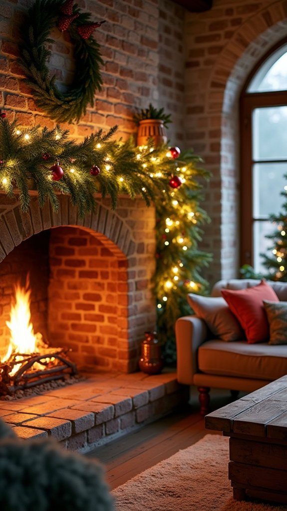 festive garland with lights