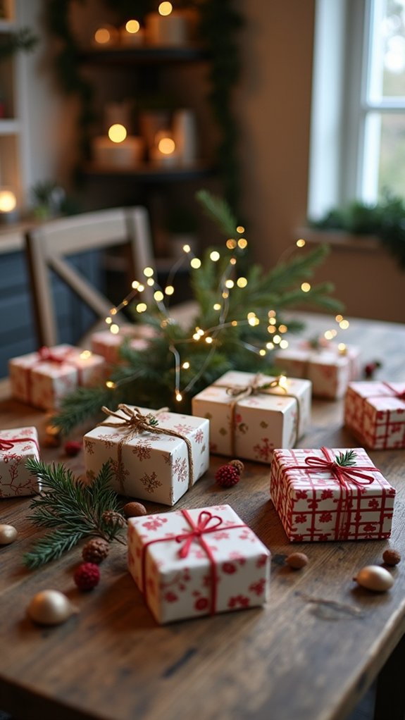 festive gift favors presentation