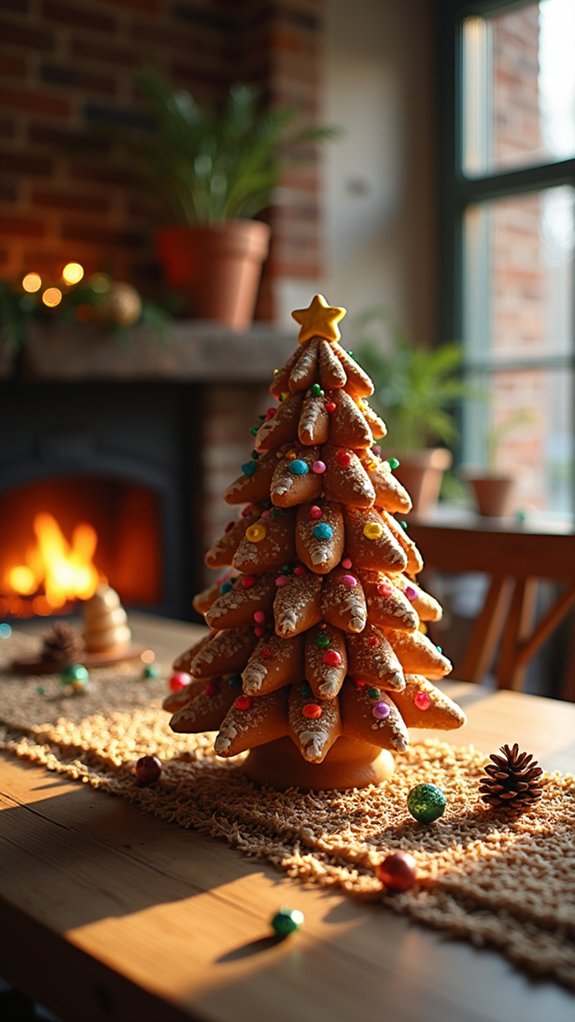 festive gingerbread tree centerpiece