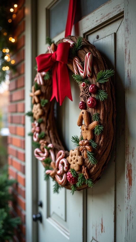 festive gingerbread wreath decorations