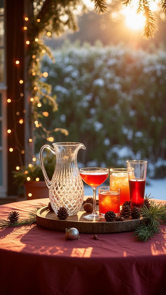 festive glassware enhances gatherings