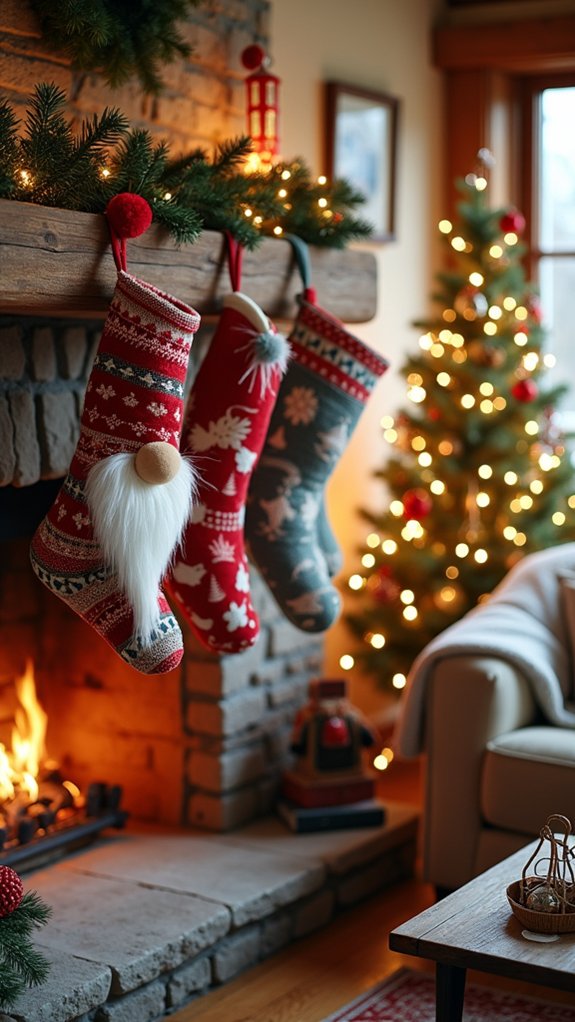 festive gnome stockings delightfully complement