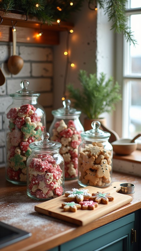 festive holiday cookie jars