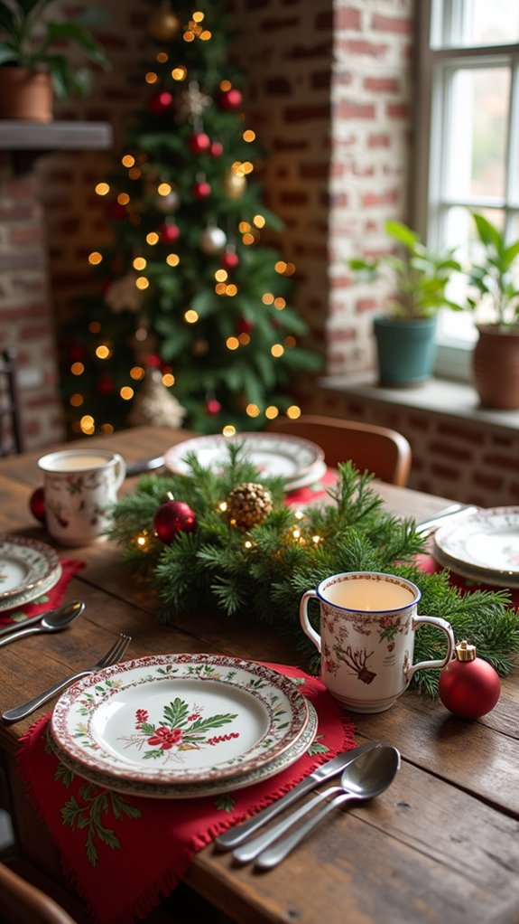 festive holiday tableware decorations