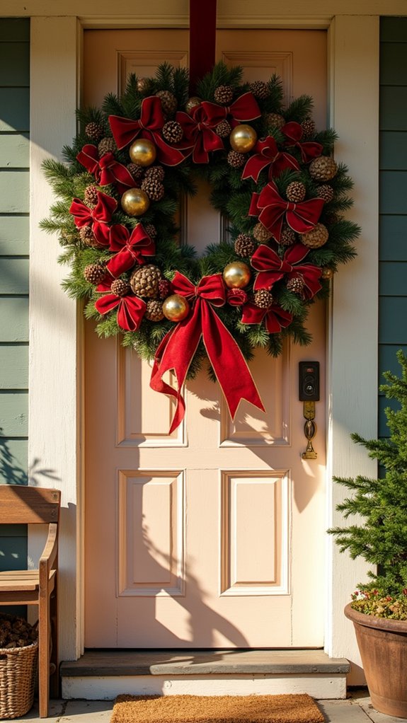 festive holiday wreath decoration