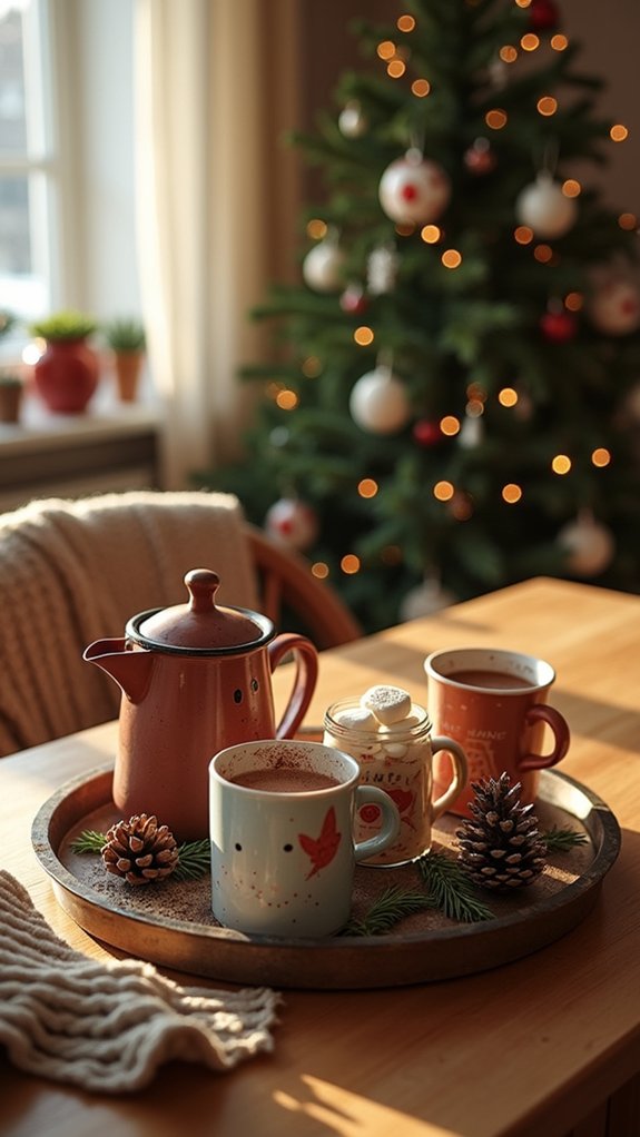 festive hot cocoa bar