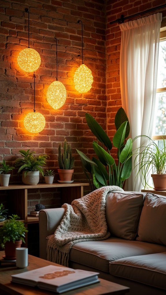 festive illuminated wall decor