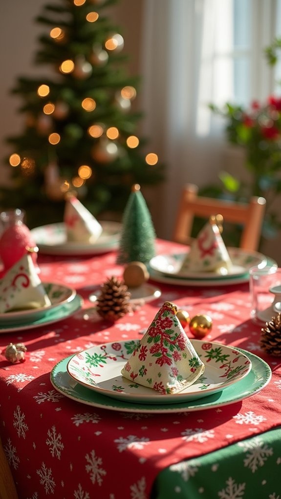 festive jingle bell napkins