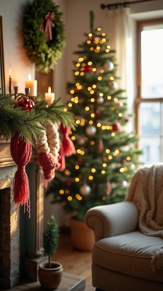 festive knotted fabric garland