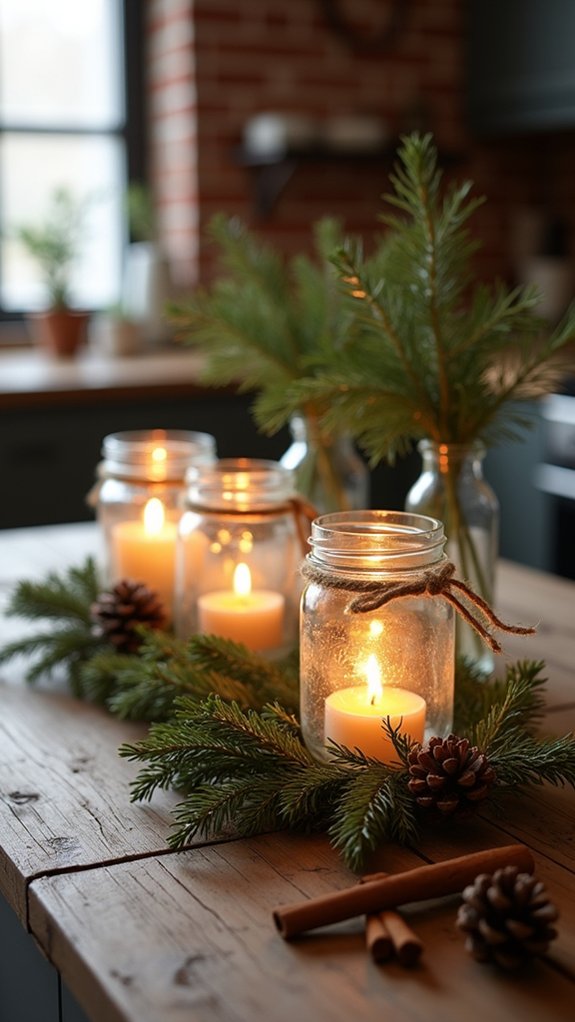 festive mason jar decor