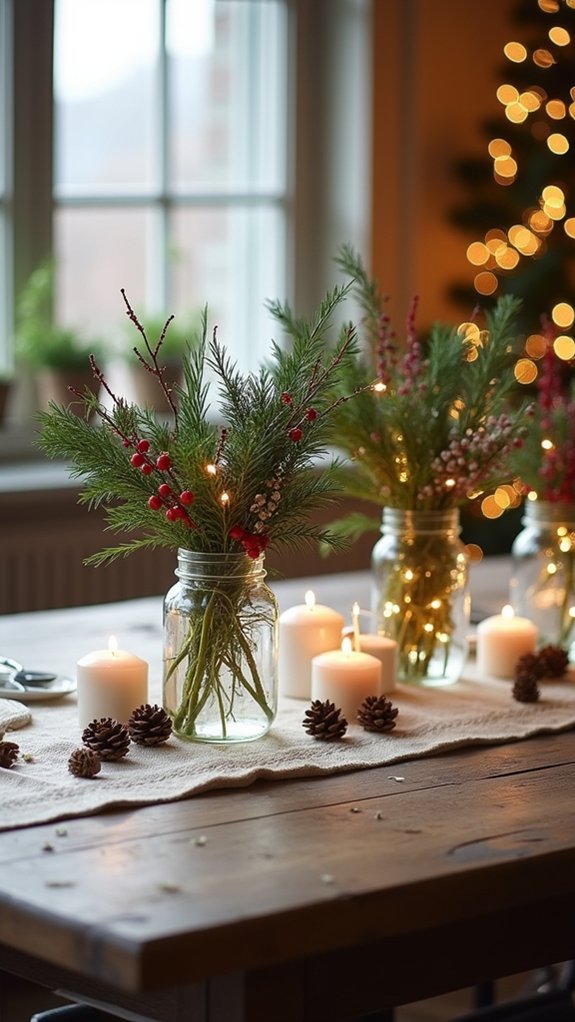 festive mason jar decorations