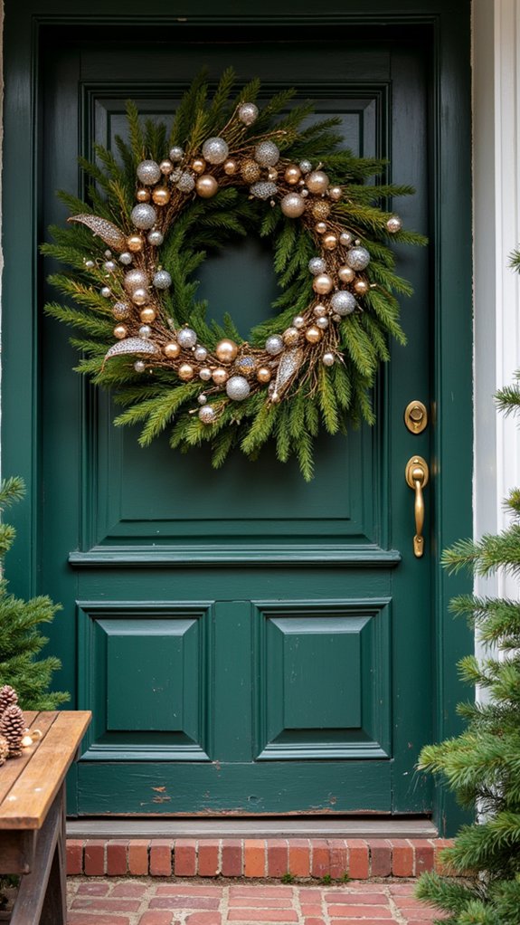 festive metallics and greens