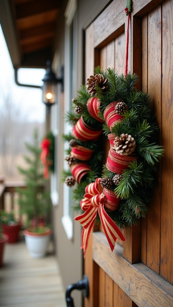 festive mini ribbon wreaths