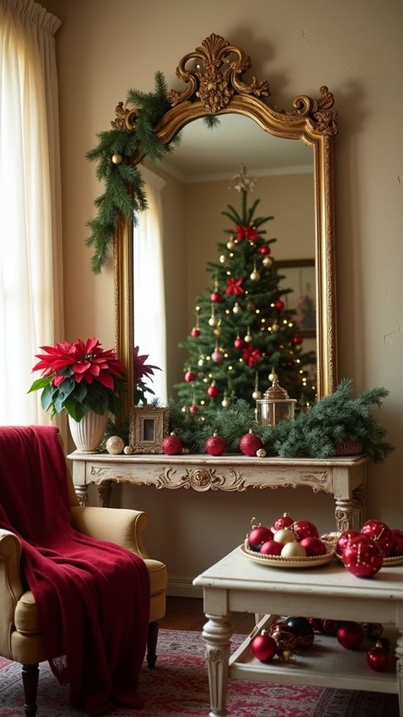 festive mirror holiday decorations