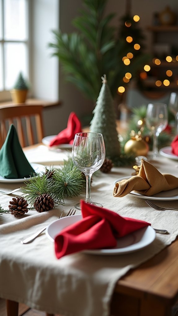 festive napkin folding ideas
