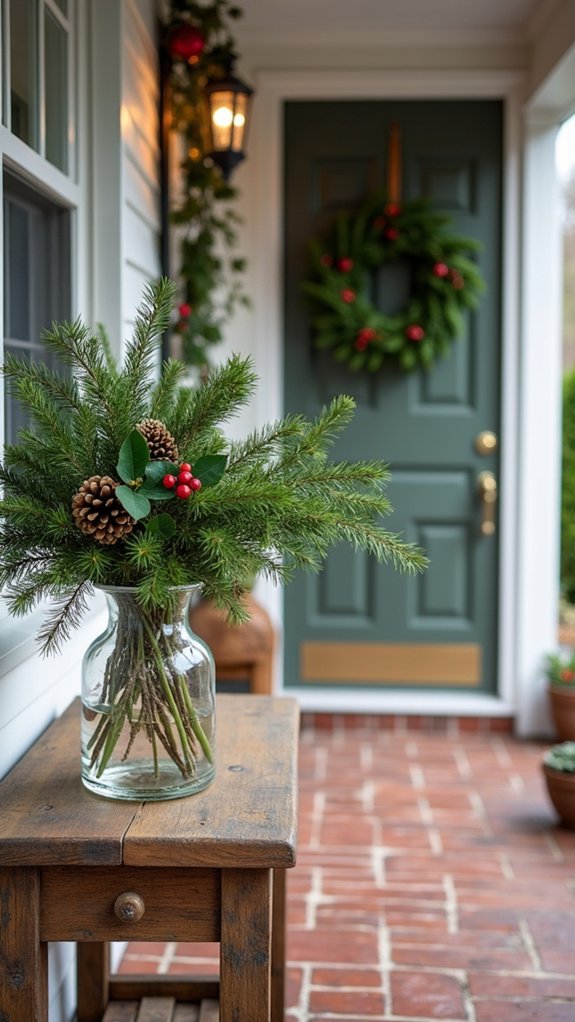 festive natural greenery accents