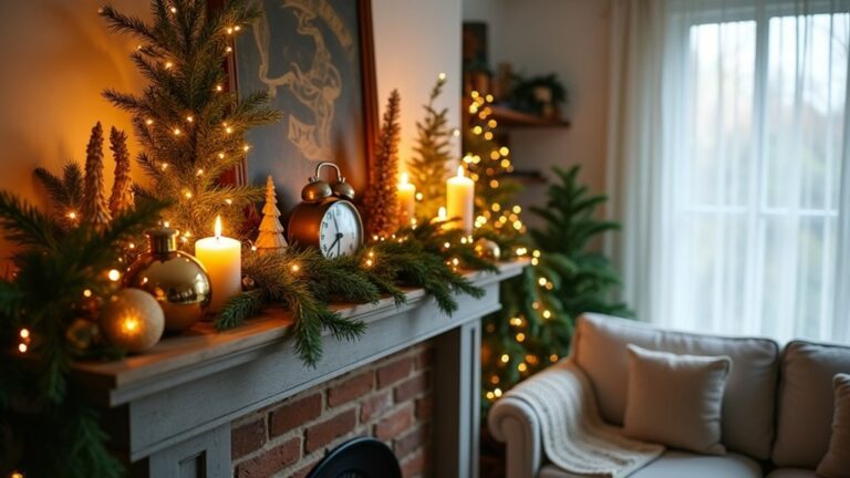festive new year mantle decor