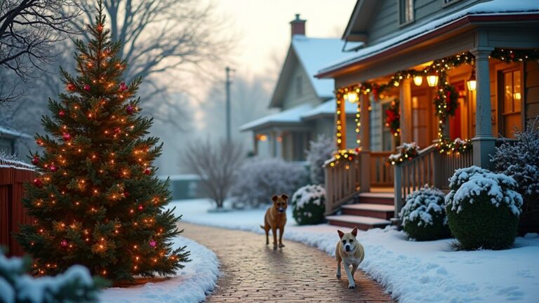 festive outdoor tree decorations