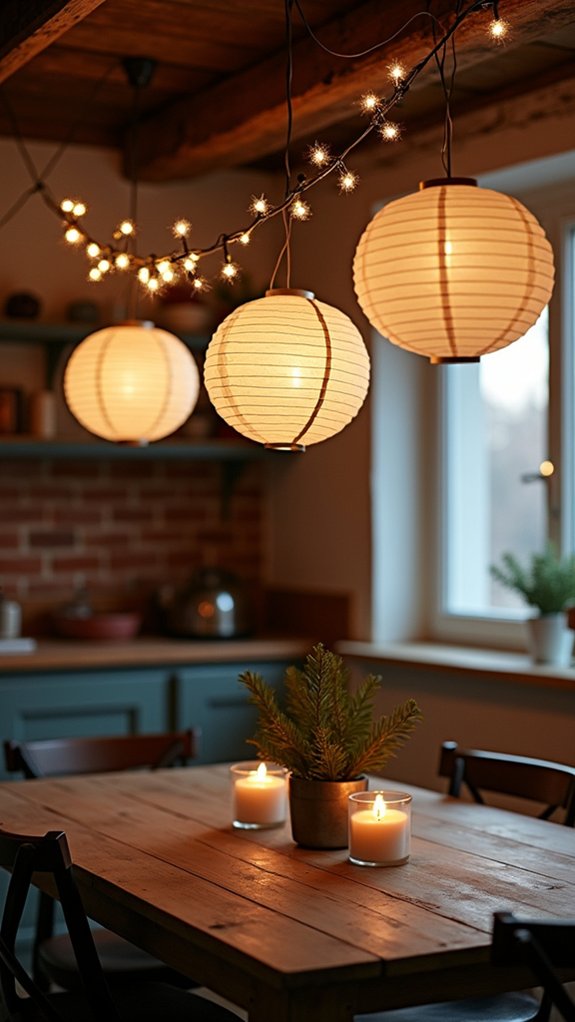 festive paper lantern ambiance