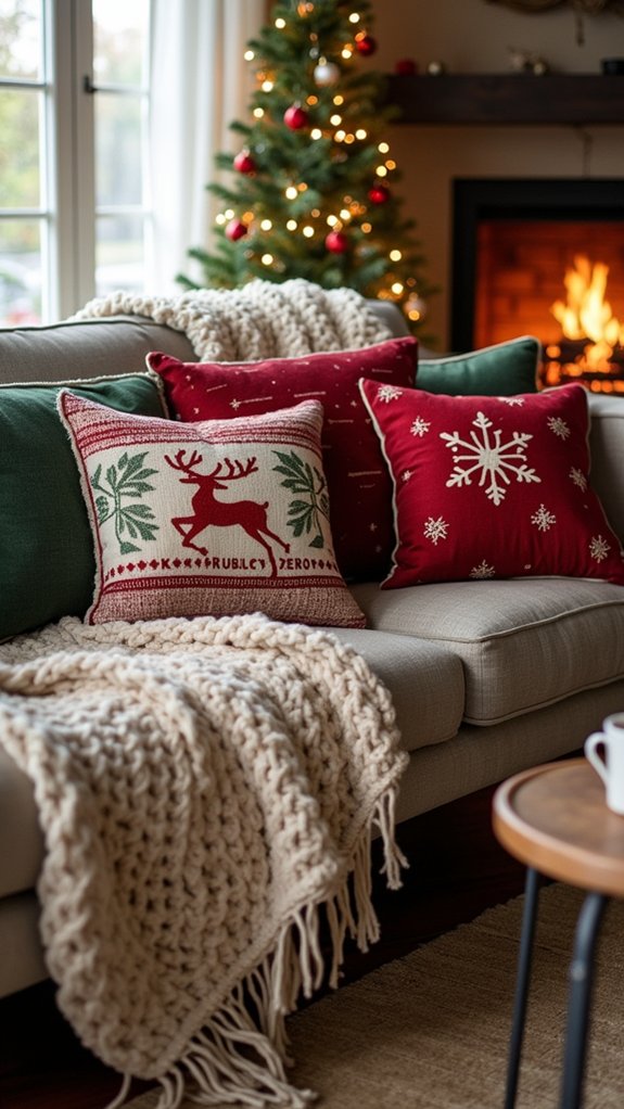 festive pillow seasonal decor