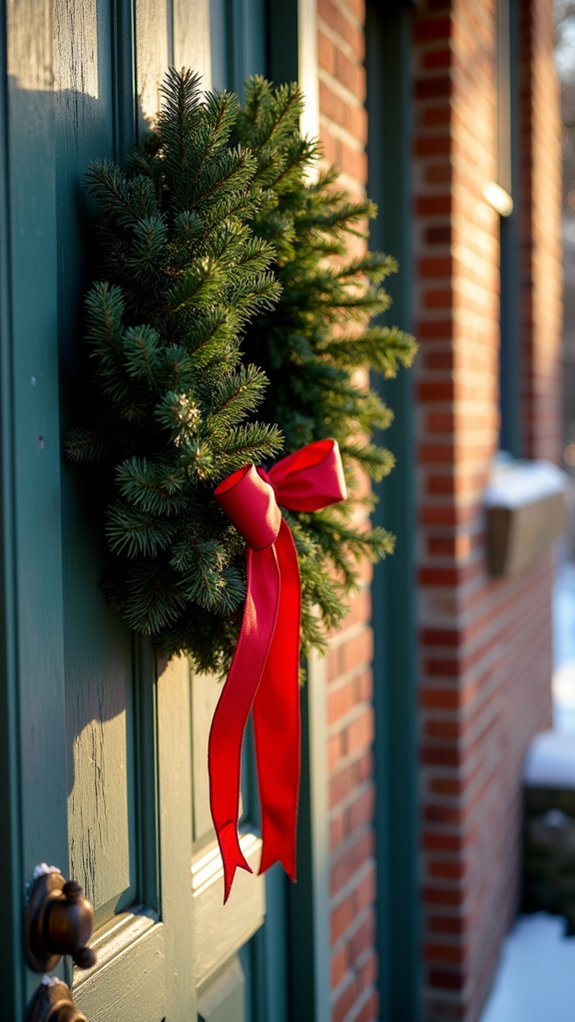 festive pine wreath creation