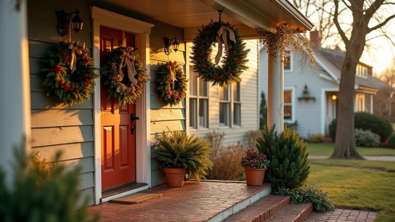 22 Front Porch Christmas Wreath Ideas That Make a Big First Impression festive porch wreath inspirations