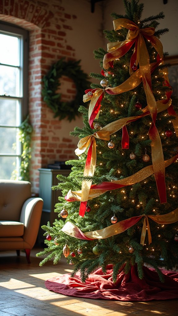 festive ribbon tree enhancement