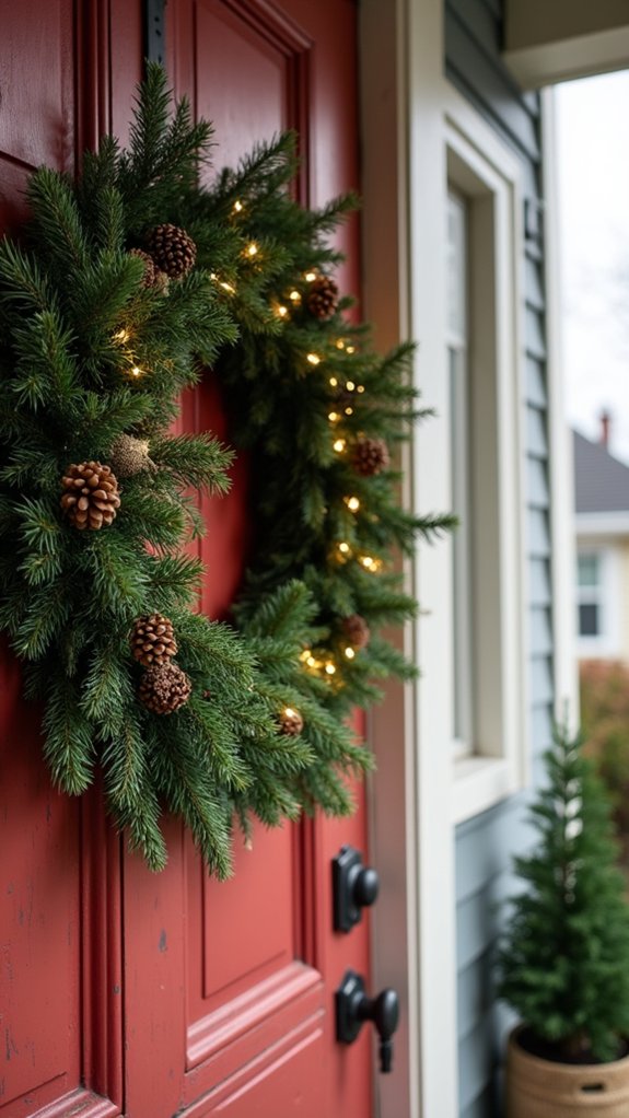 festive rustic wreath decor