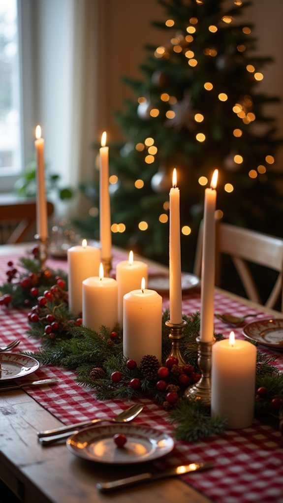 festive scented candle ambiance