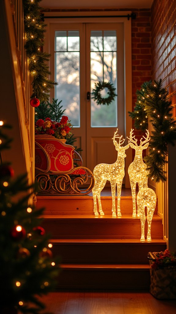 festive staircase holiday decor