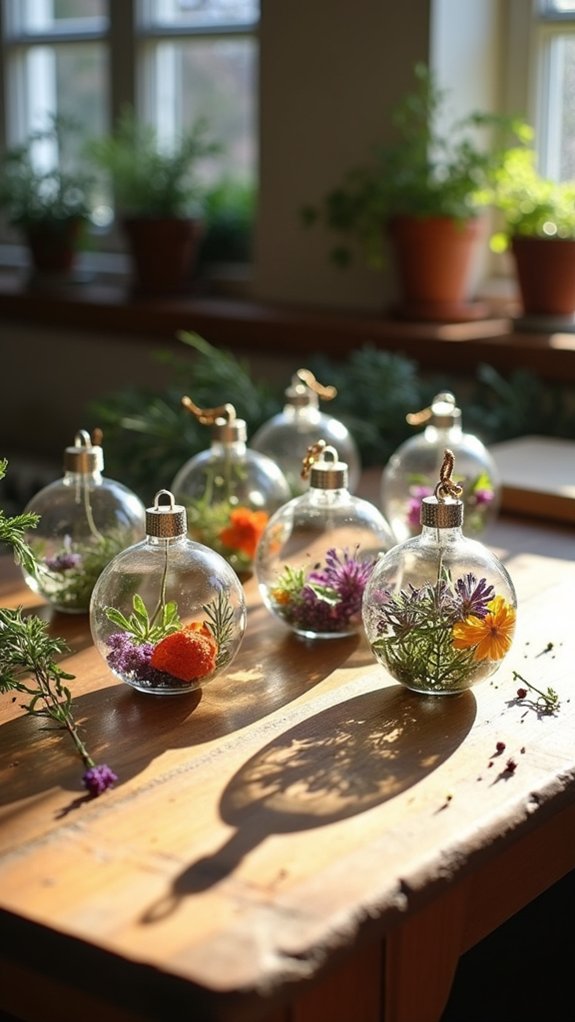 fragrant herb infused holiday ornaments