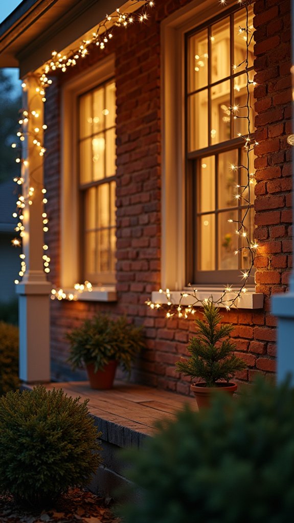 framing windows with lights