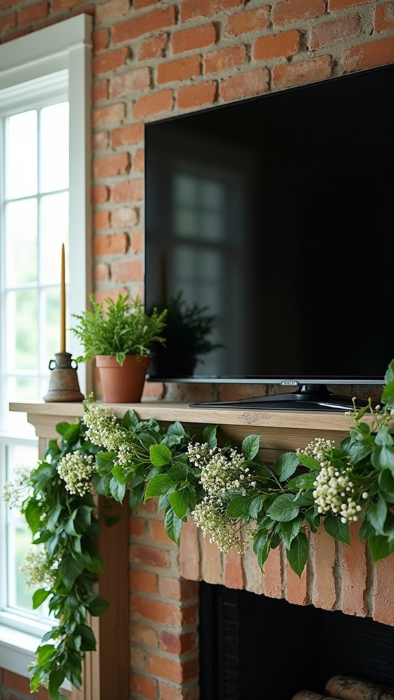 fresh greenery enhances decor