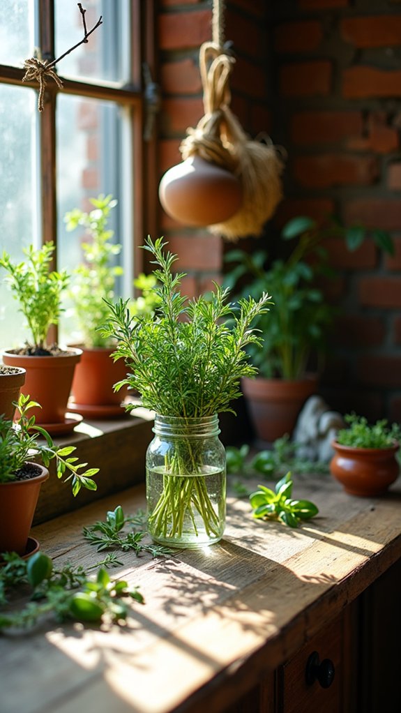 fresh herbs for decor