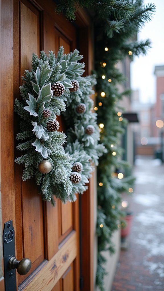 frosted eucalyptus winter decor