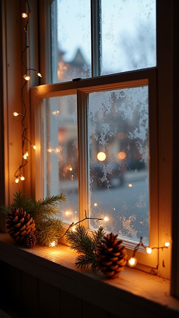 frosted film holiday lights