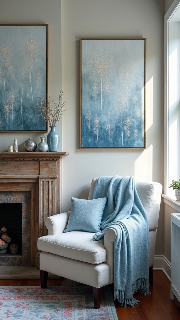 frosty blue silver elegance