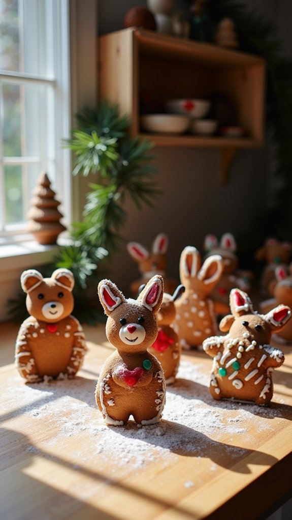 gingerbread animals holiday decorations