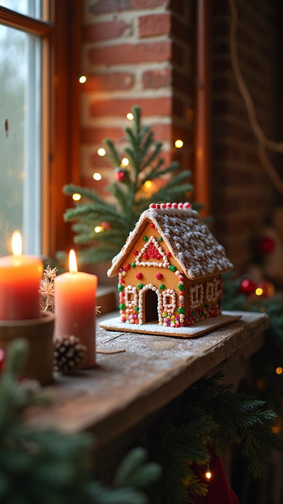 gingerbread house festive display