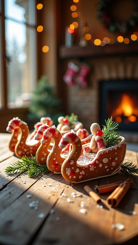 gingerbread sleds holiday decorations