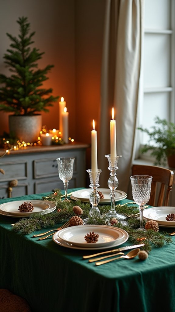 glamorous crystal candle holders