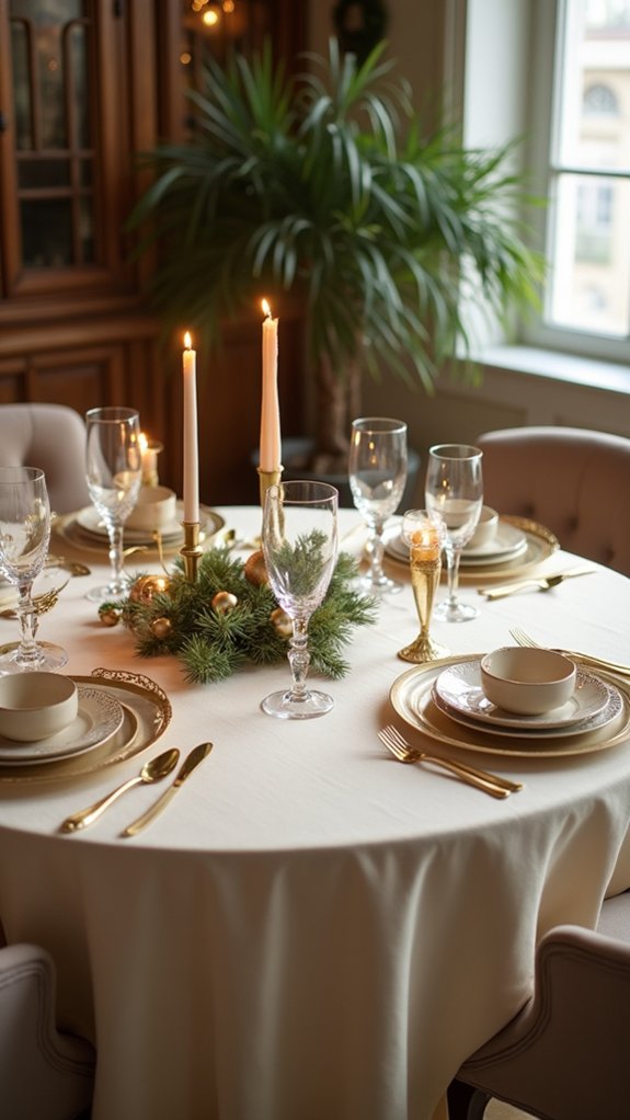 glamorous gold holiday accents