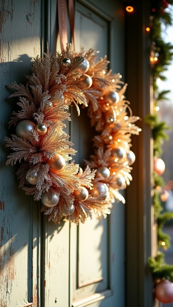 glamorous metallic ombre wreath