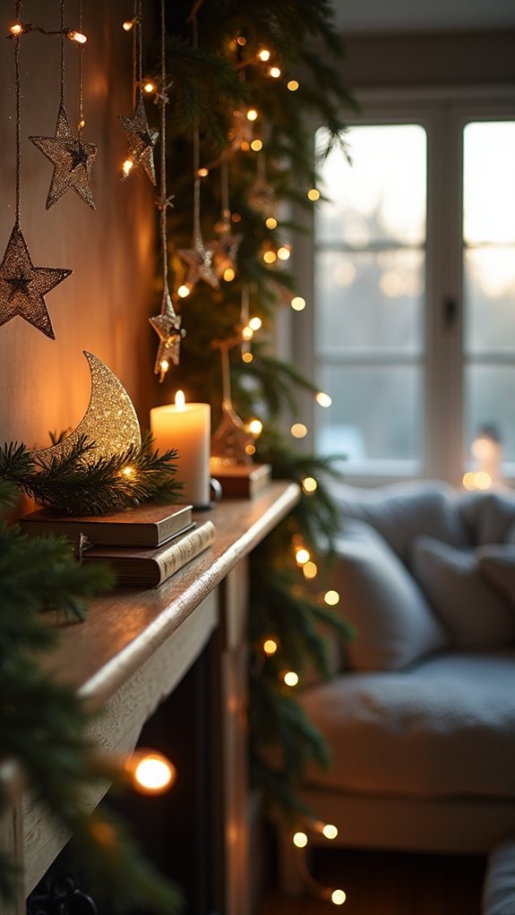 glittering celestial holiday decor